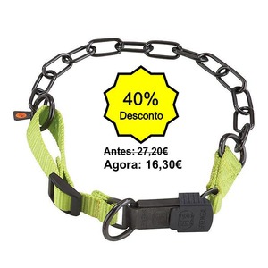 Coleira C/ Nylon E Inox C/ Fecho Cliclock