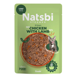Natsbi Steamed Cat Kitten Chicken With Lamb 70gr