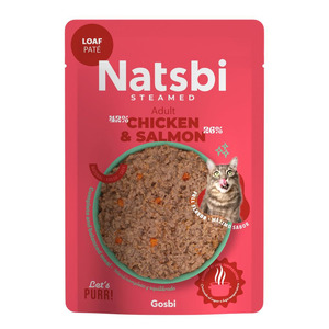 Natsbi Steamed Cat Adult Chicken&salmon 70gr